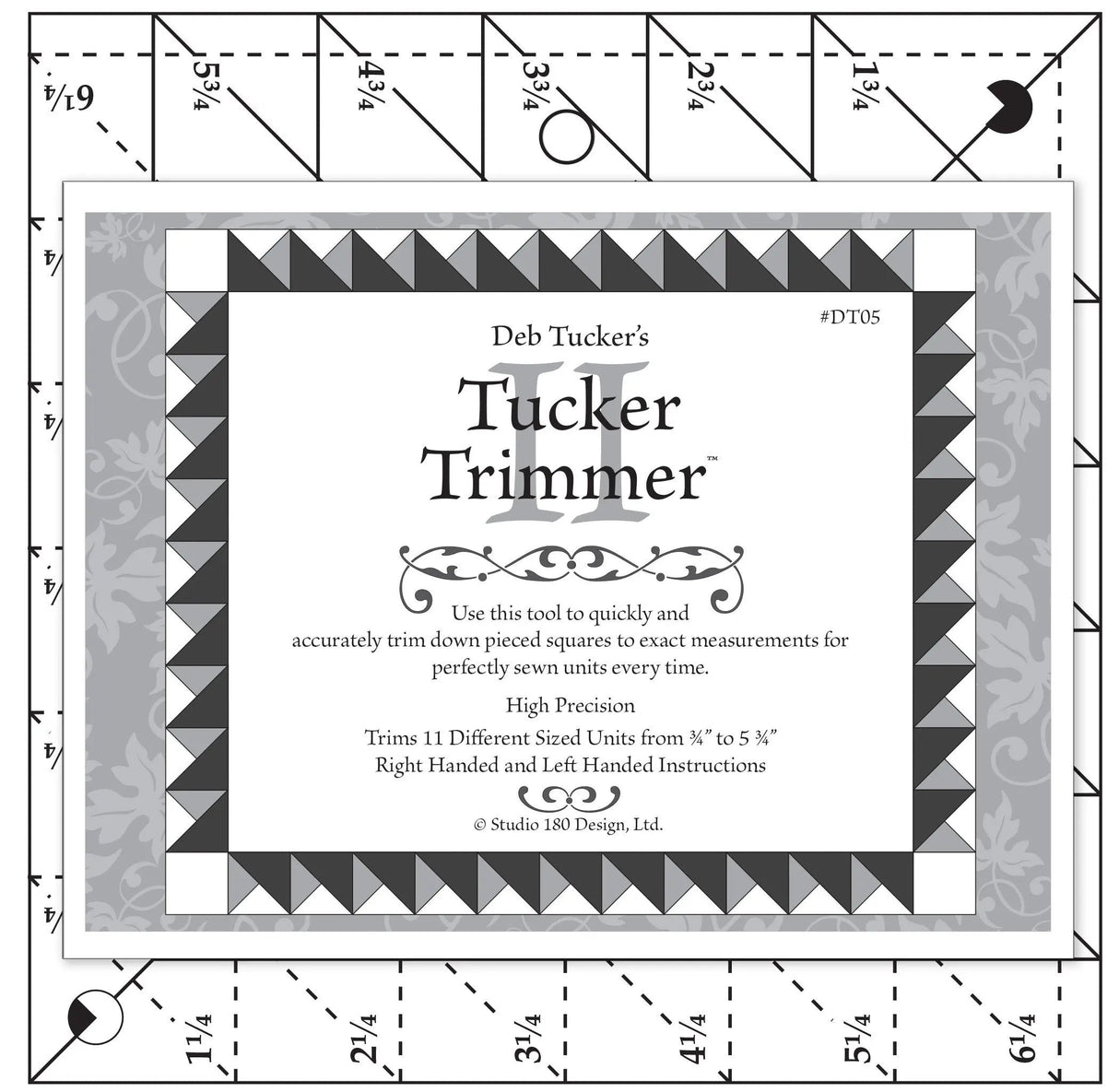 Acrylic Quilting Template Tucker Trimmer II