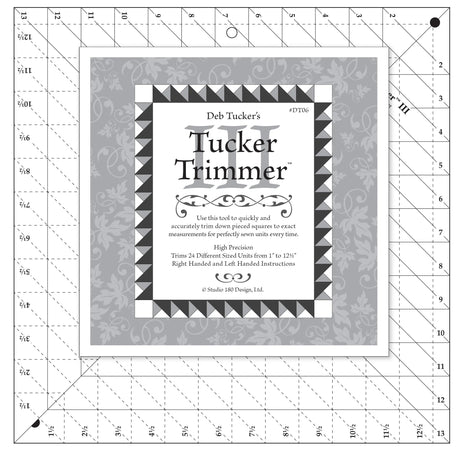 Acrylic Quilting Template Tucker Trimmer III 13in x 13in
