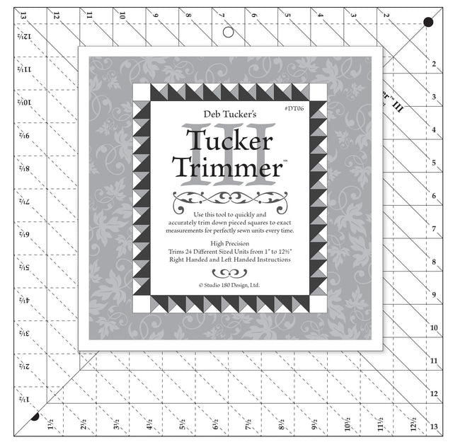 Acrylic Quilting Template Tucker Trimmer III 13in x 13in