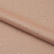 Tula Power Mesh Polyester Spandex Fabric - Nude/Gold Metallic Dots, 54" Width (1 Yard)