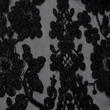 1 Yard Luxury Embroidered Tulle Lace with Fine Intricate Detailing – 52" Wide