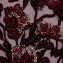 1 yarda de tela de encaje de tul bordada con apliques y diseño floral 3D, estilo elegante, 52" de ancho