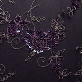 1 Yard Tulle Lace Fabric Embroidered Romantic Floral Pattern Polyester 52/54" Wide