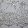 1 Yard Tulle Lace Fabric Embroidered Romantic Floral Pattern Polyester 52/54" Wide