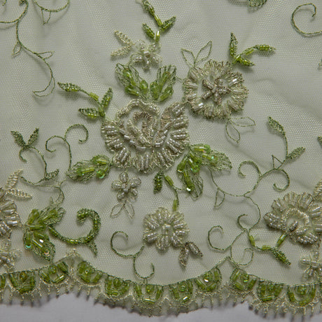 1 Yard Opulent Embroidered Tulle Lace Fabric with Lavish 3D Design 52" Wide