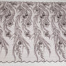 1 Yard Tulle Lace Fabric with Beautiful 3D Floral Embroidery, 52" Wide