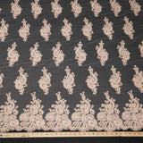 1 Yard Luxurious Embroidered Tulle Lace Fabric with Intricate Design 52" Wide