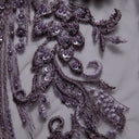 1 Yard Tulle Lace Fabric with Beautiful 3D Floral Embroidery, 52" Wide