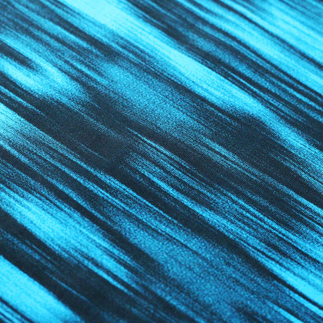 Kismet Nylon Spandex Fabric - Brazilian Print, Black Background, Striped Pattern, 58/60" Width (1 Yard)