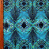 Swim Knit Poly Spandex Turquoise Green Illusion