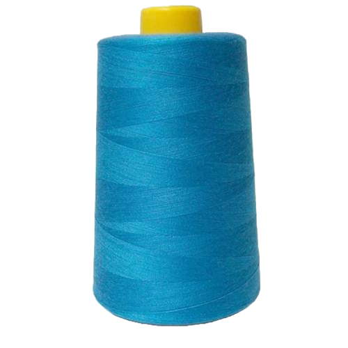 1 Pack of 6000 Yard Turquoise Spools Sewing Thread All Purpose 100% Spun Polyester Overlock Cone