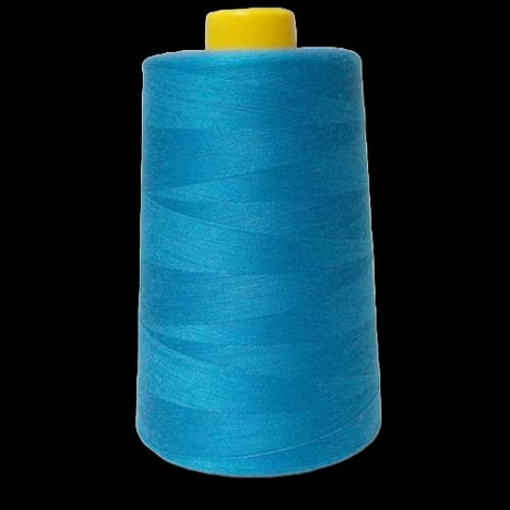 6000 Yard Sewing Thread Spun Polyester Fabric - All Purpose Overlock Cone, Baby Blue, 6000 Yards