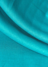 1 Yard Pure Linen Fabric Turquoise Midweight Solid 7 oz 56 Inches Wide