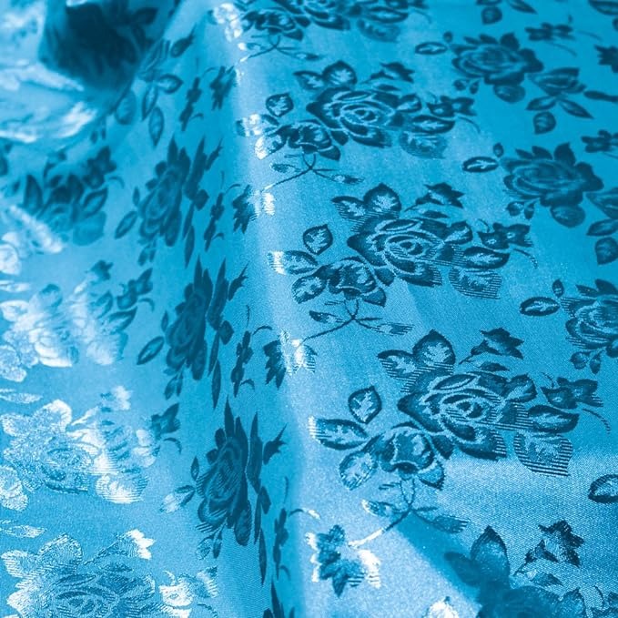 Floral Jacquard Satin Fabric - Floral Woven Brocade, 60" Width