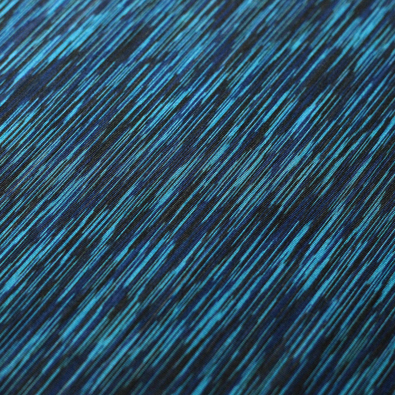 Yarn Dye Jersey Polyester Spandex Fabric - Jade/Burgundy/Turquoise Paintbrush Lines, 58/60" Width (1 Yard)