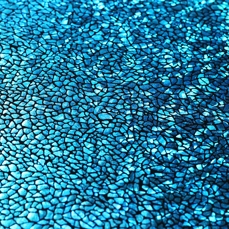 Pebbles Hologram Nylon Spandex Fabric - Assorted Colors On Black, Hologram Pebble Print, 58/60" Width (1 Yard)