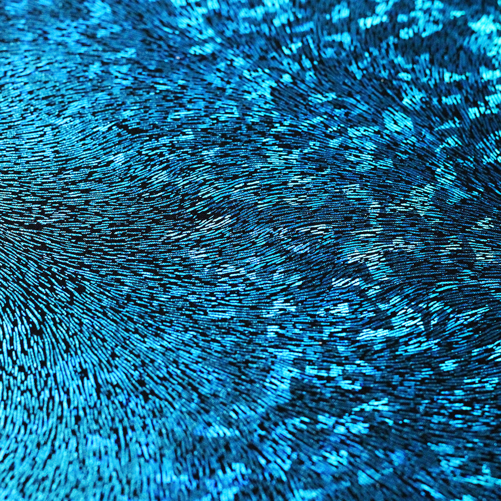 Plume Dust Holo Nylon Spandex Fabric - Multicolor Hologram Plume, 58/60" Width (1 Yard)