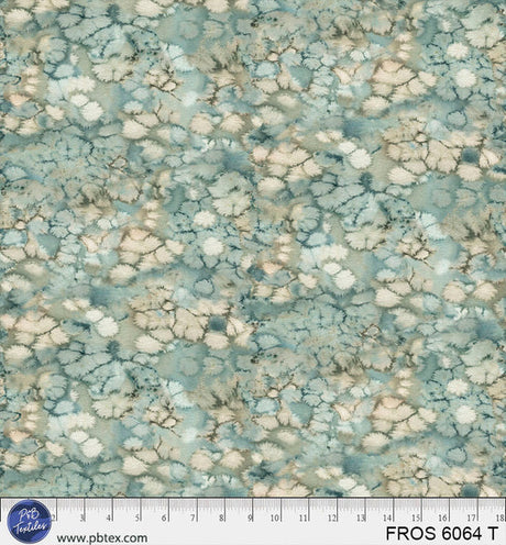 Cotton Print Turquoise Frost Fabric 44/45"
