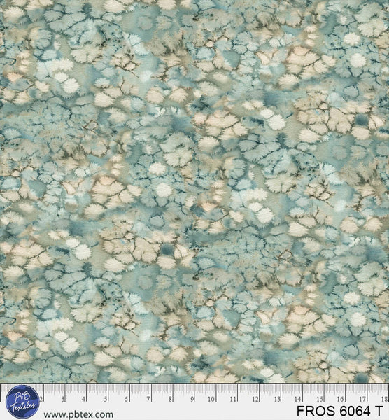 Cotton Print Turquoise Frost Fabric 44/45"
