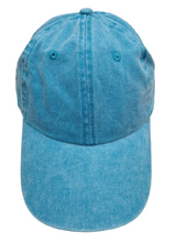 Mega Cap Cotton Twill Cap - Turquoise, Low Profile, Unstructured, Six Panel (1 Cap)