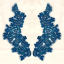 Beaded Floral Lace Applique
