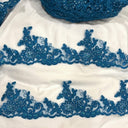 Beaded Corded Lace Trimming 4"
