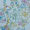 1 Yard Tulle Lace Fabric with Multicolor Glitter and Floral Pattern, 58" Wide