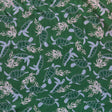 Swim Knit Nylon Spandex Turtles on Green 4-Way Stretch