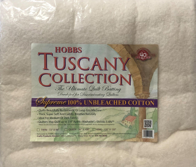 Cotton Batting King 120in x 120in Natural