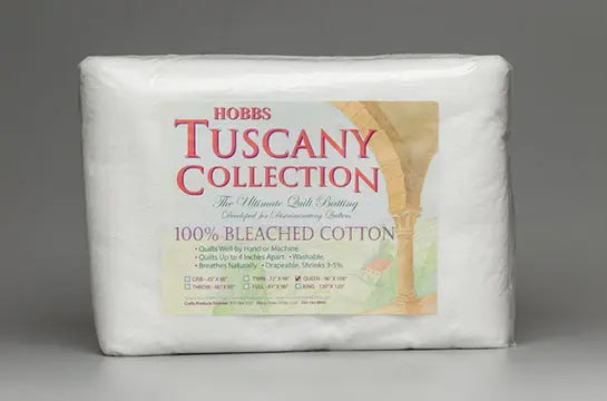 Cotton Batting Hobbs Tuscany Bleached Throw Size 60" x 60"