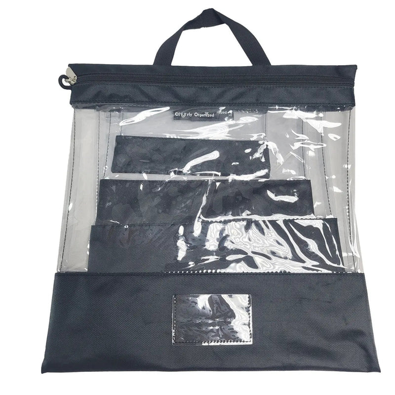Clear Organizing Bag Black