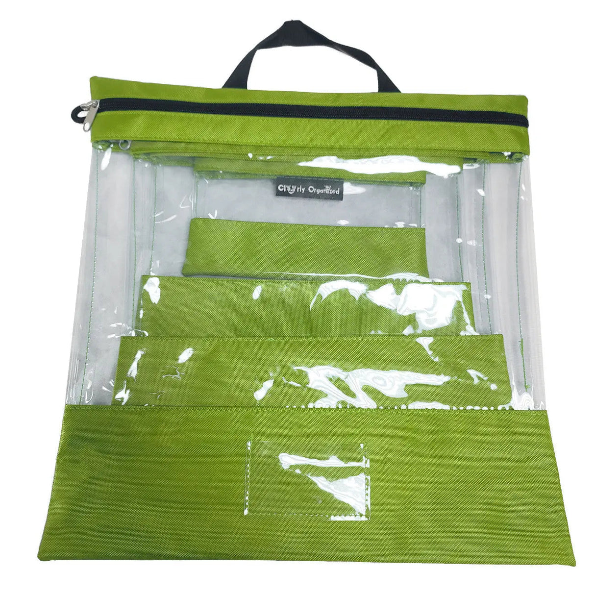 Clear Organizing Bag Lime