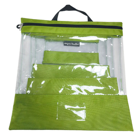 Clear Organizing Bag Lime