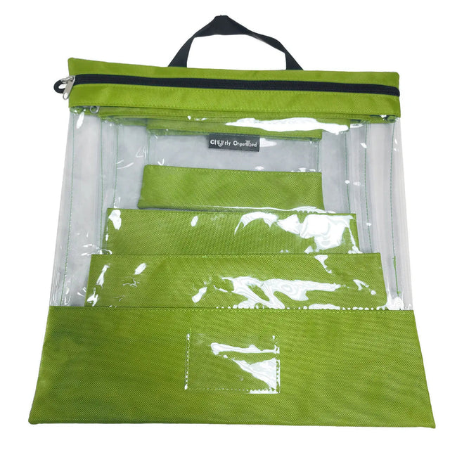 Clear Organizing Bag Lime