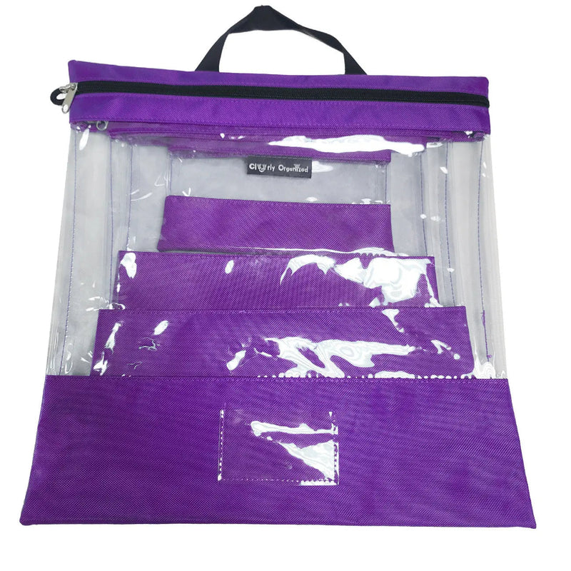 Clear Organizing Bag Purple