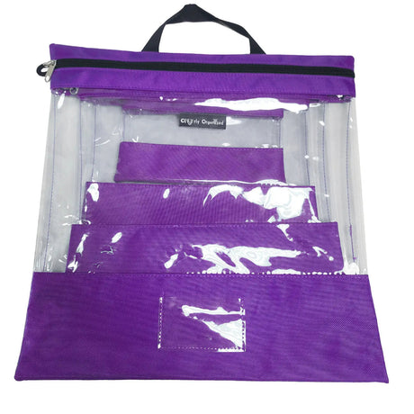 Clear Organizing Bag Purple