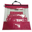 Clear Vinyl Organizing Bag Red