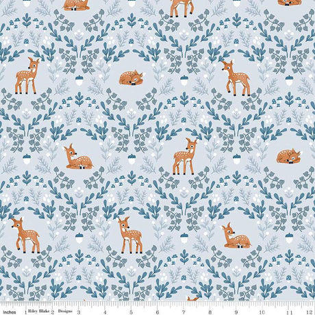 Quilting Cotton Twilight Creatures Wild Fawns Ice Riley Blake