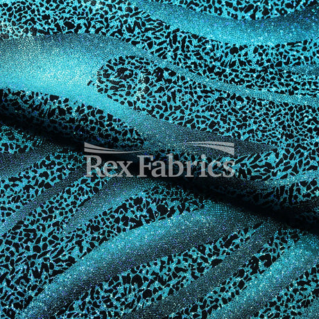Twinkle Zebra Nylon Spandex Fabric - Multiple Colors, Glitter Zebra Print, 58/60" Width (1 Yard)