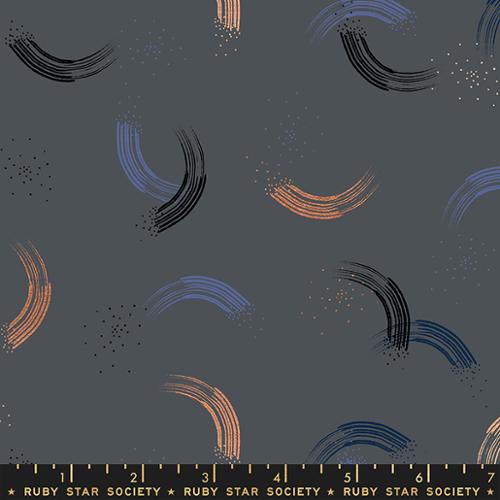 Quilting Cotton Twirl Metallic Dark Gray Moda Ruby Star Society
