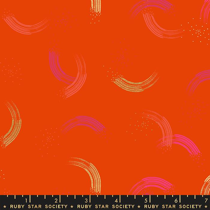 Quilting Cotton Twirl Metallic Fire Moda Ruby Star Society