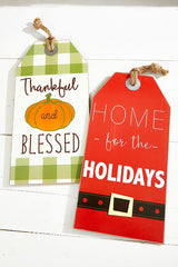 15.75” Double Sided Holiday Wall Decor