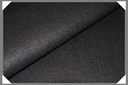 Undercollar Felt Heavy Rayon Polyester Blend Fabric - Black, 67" Width
