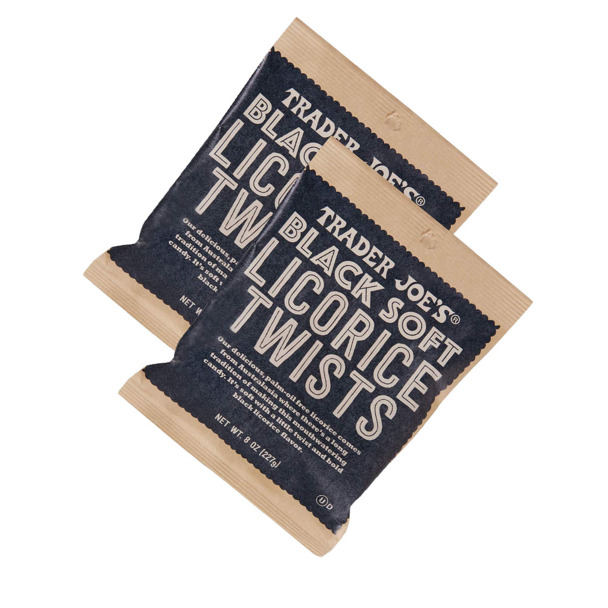 ট্রেডার জো'স সফট ব্ল্যাক লিকোরিস টুইস্টস সুইট অ্যান্ড চিউই ৮ আউন্স