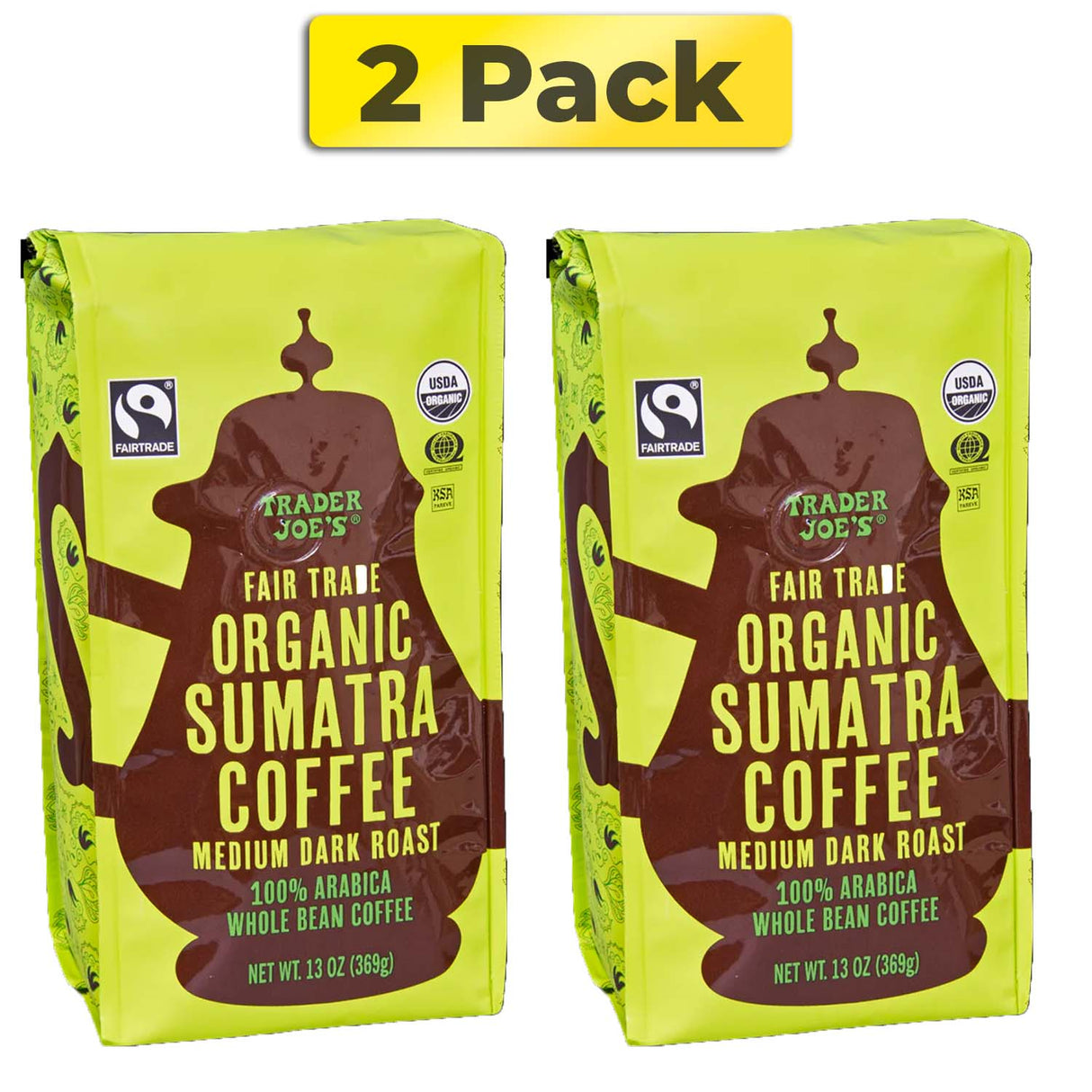 Trader Joe's Fair Trade Organic Sumatra Coffee - Rich & Bold, 13 oz