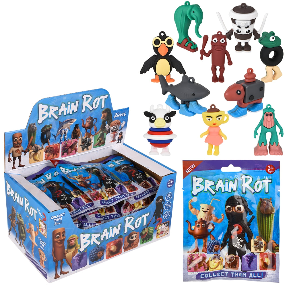 Brainrot Figurine And Card Blind Bag (24 Ct)
