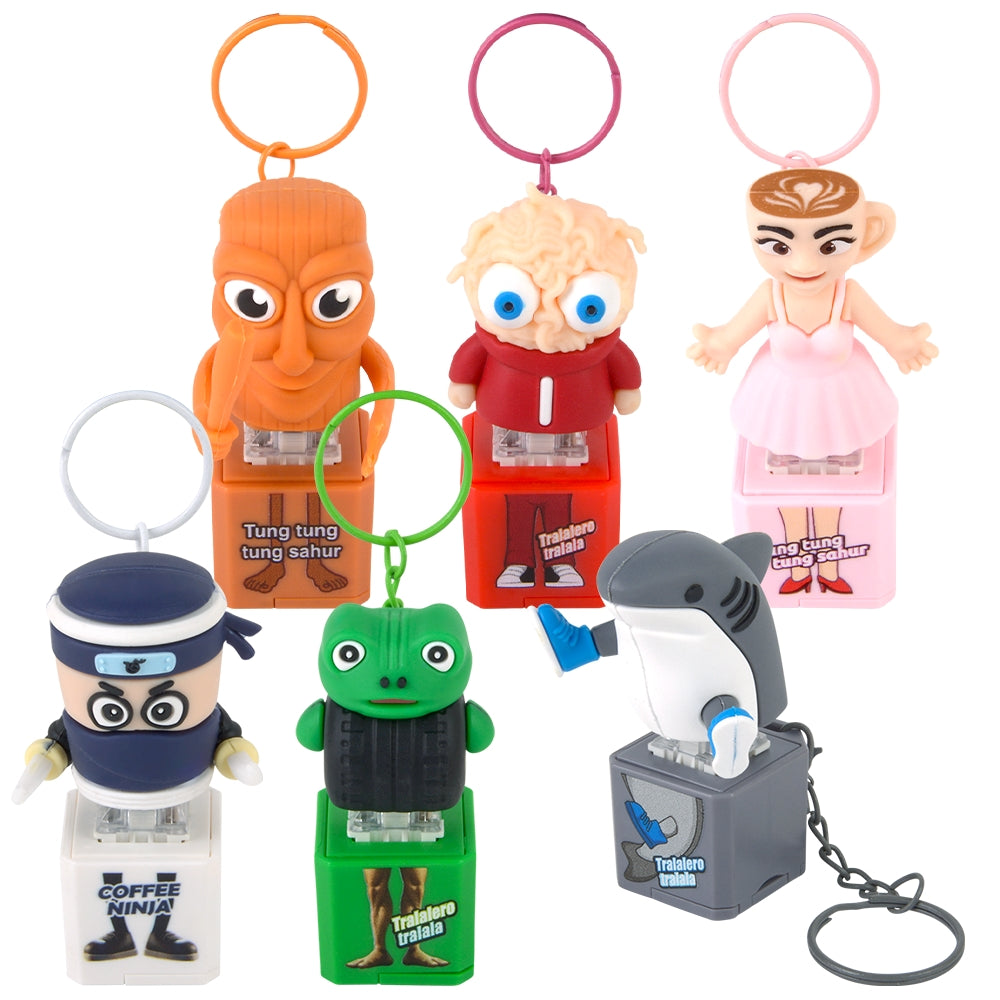 Brainrot Light-Up Figure With Sound Blind Box (12 Ct)