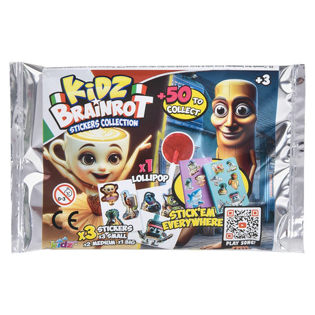 Brainrot Holographic Stickers And Lollipop (24 Ct)