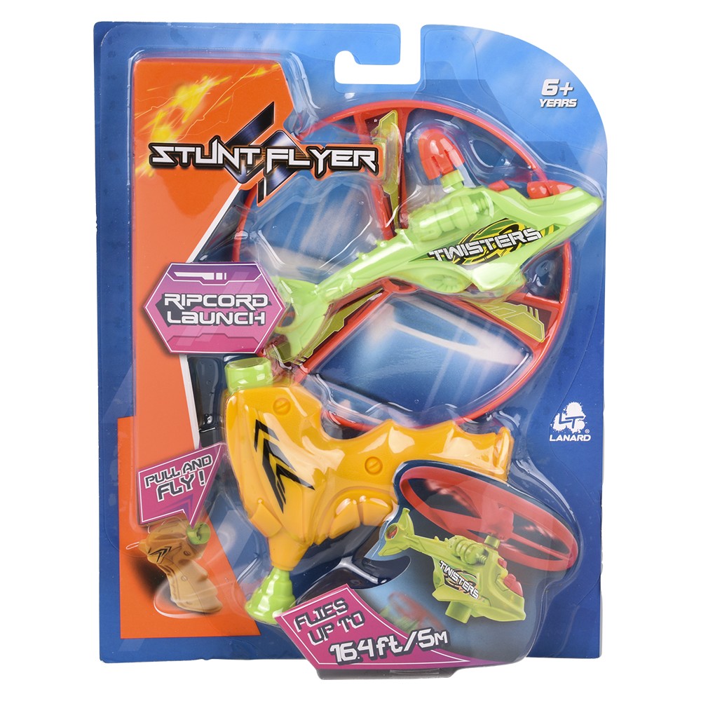 Ripcord Launcher Stunt Flyer Bi-Plane / Helicopter