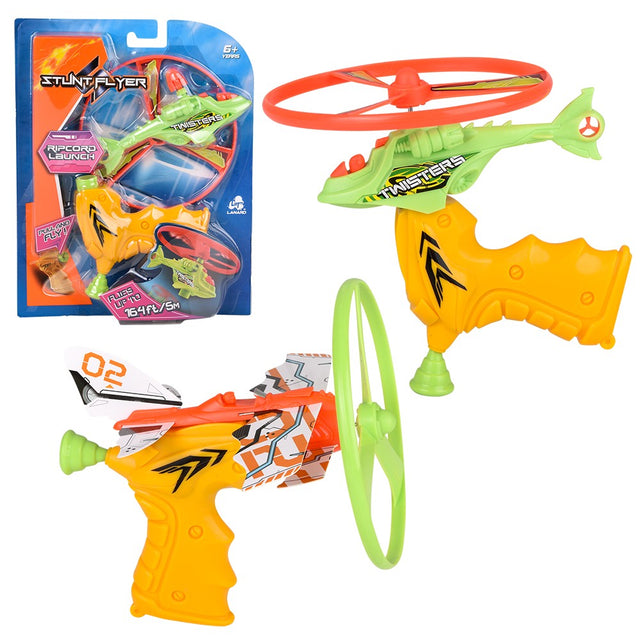 Ripcord Launcher Stunt Flyer Bi-Plane / Helicopter